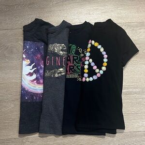 Kids' Graphic Short-sleeved Tees - Black, Gray, Multicolor